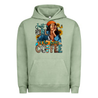 Pigment Oil Green Just a girl who loves coffee Urban Hoodie - RanaPortraitStore