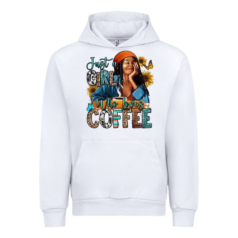 Just A Girl Who Loves Coffee Urban Hoodie by RanaPortraitStore | Teevron