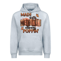 Heather Grey Made with melanin always poppin' Urban Hoodie - RanaPortraitStore