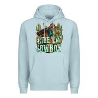 Blue Mist ride em cowboy Premium Hoodie - texasbilliewilder