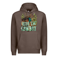 Coffee ride em cowboy Premium Hoodie - texasbilliewilder