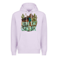 Lilac ride em cowboy Premium Hoodie - texasbilliewilder
