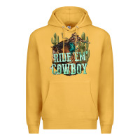 Mustard ride em cowboy Premium Hoodie - texasbilliewilder