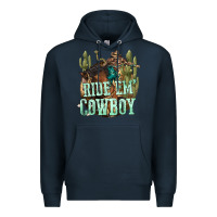 Navy ride em cowboy Premium Hoodie - texasbilliewilder