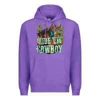 Purple ride em cowboy Premium Hoodie - texasbilliewilder