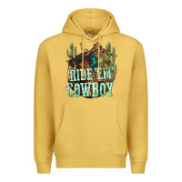 Antique Gold ride em cowboy Premium Hoodie - texasbilliewilder