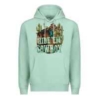 Seafoam ride em cowboy Premium Hoodie - texasbilliewilder