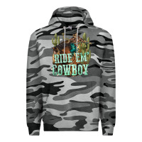 Slate Camo ride em cowboy Premium Hoodie - texasbilliewilder