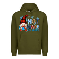 Army Green not made for winter with gnome Premium Hoodie - Zillion Design Studio