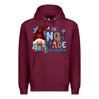 Burgundy not made for winter with gnome Premium Hoodie - Zillion Design Studio