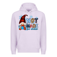 Lilac not made for winter with gnome Premium Hoodie - Zillion Design Studio