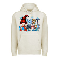 Oatmeal Heather not made for winter with gnome Premium Hoodie - Zillion Design Studio