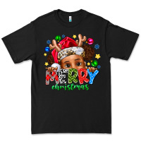 Black Merry Christmas Premium Tee - CowhideDigitalArt