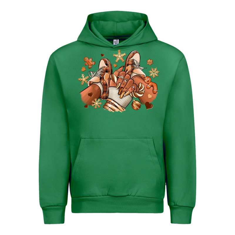Melanin Christmas Black Girl Sneakers Urban Hoodie by RanaPortraitStore | Teevron