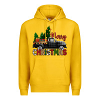 Lemon merry christmas with black truck Premium Hoodie - Zillion Design Studio