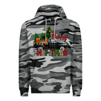 Slate Camo merry christmas with black truck Premium Hoodie - Zillion Design Studio