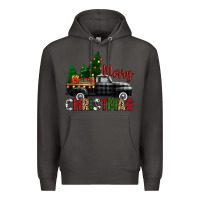 Smoke merry christmas with black truck Premium Hoodie - Zillion Design Studio