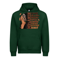 Forest Green Melanin many shades of brown afro woman Urban Hoodie - RanaPortraitStore
