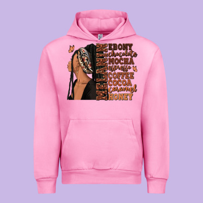 Urban Hoodie Melanin many shades of brown afro woman