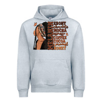 Heather Grey Melanin many shades of brown afro woman Urban Hoodie - RanaPortraitStore