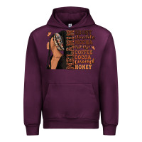 Mauve Wine Melanin many shades of brown afro woman Urban Hoodie - RanaPortraitStore