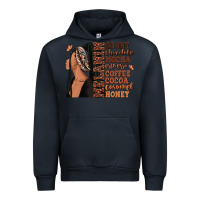 Navy Melanin many shades of brown afro woman Urban Hoodie - RanaPortraitStore