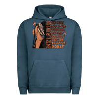 Pigment Midnight Navy Melanin many shades of brown afro woman Urban Hoodie - RanaPortraitStore