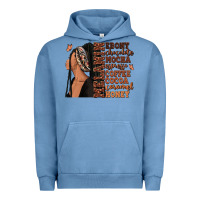 Pigment Pebble Blue Melanin many shades of brown afro woman Urban Hoodie - RanaPortraitStore