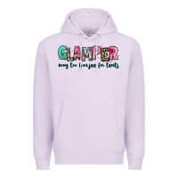Lilac glamper way too boujee for tents Premium Hoodie - RanaPortraitStore