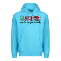 Ocean Blue glamper way too boujee for tents Premium Hoodie - RanaPortraitStore