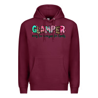 Burgundy glamper way too boujee for tents Premium Hoodie - RanaPortraitStore
