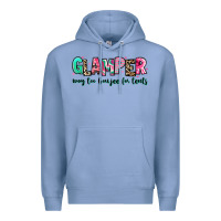 Colony Blue glamper way too boujee for tents Premium Hoodie - RanaPortraitStore