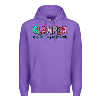 Purple glamper way too boujee for tents Premium Hoodie - RanaPortraitStore