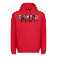 Red glamper way too boujee for tents Premium Hoodie - RanaPortraitStore