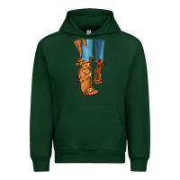 Forest Green Leopard heels black fashion girl Urban Hoodie - RanaPortraitStore