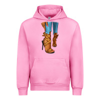 Fuchsia Pink Leopard heels black fashion girl Urban Hoodie - RanaPortraitStore