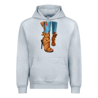 Heather Grey Leopard heels black fashion girl Urban Hoodie - RanaPortraitStore