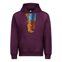 Mauve Wine Leopard heels black fashion girl Urban Hoodie - RanaPortraitStore
