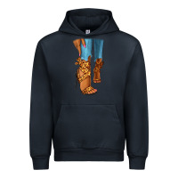 Navy Leopard heels black fashion girl Urban Hoodie - RanaPortraitStore