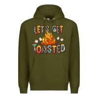 Army Green let's get toasted Premium Hoodie - RanaPortraitStore
