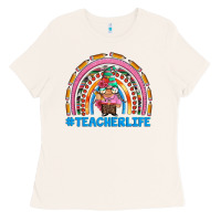 Bone teacherlife and teacher gnome rainbow Ladies Tee - Artiststas