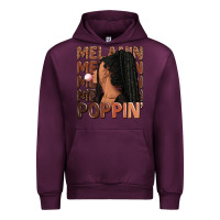Mauve Wine Melanin poppin' afro woman Urban Hoodie - RanaPortraitStore