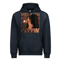 Navy Melanin poppin' afro woman Urban Hoodie - RanaPortraitStore