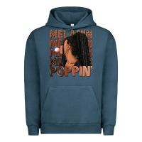 Pigment Midnight Navy Melanin poppin' afro woman Urban Hoodie - RanaPortraitStore
