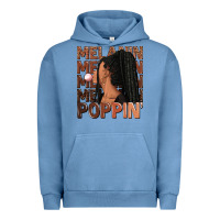 Pigment Pebble Blue Melanin poppin' afro woman Urban Hoodie - RanaPortraitStore