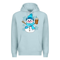 Blue Mist cute snowman Premium Hoodie - Zillion Design Studio