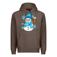 Coffee cute snowman Premium Hoodie - Zillion Design Studio