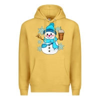 Antique Gold cute snowman Premium Hoodie - Zillion Design Studio