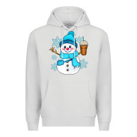 Dove Grey cute snowman Premium Hoodie - Zillion Design Studio
