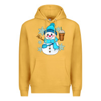Mustard cute snowman Premium Hoodie - Zillion Design Studio